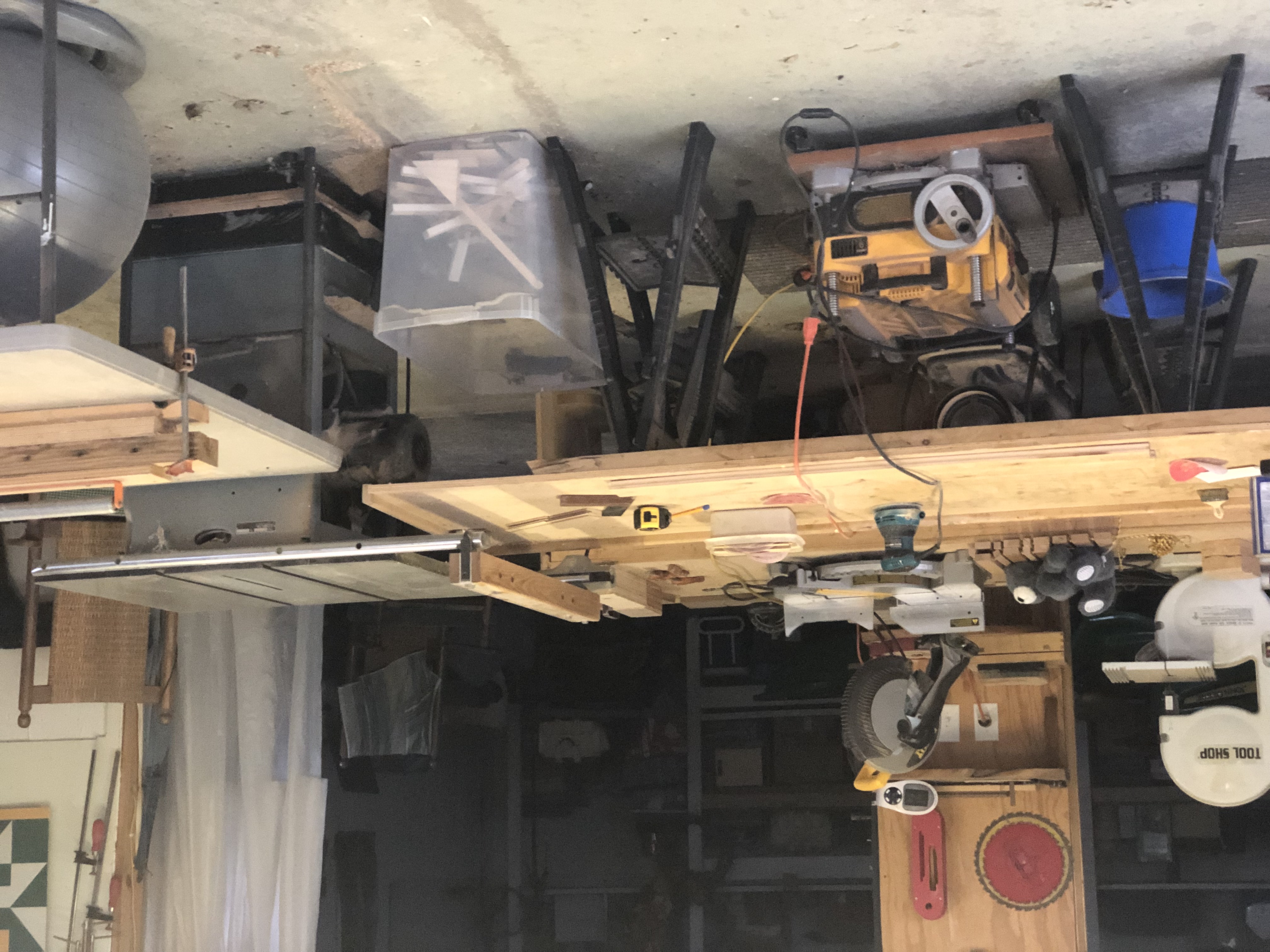 Tools and workbench in the Dunnington Design shop