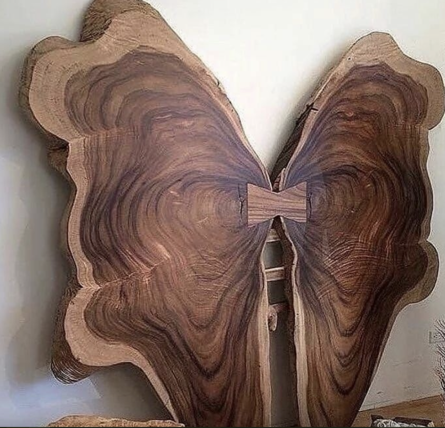 Live edge walnut butterfly slab